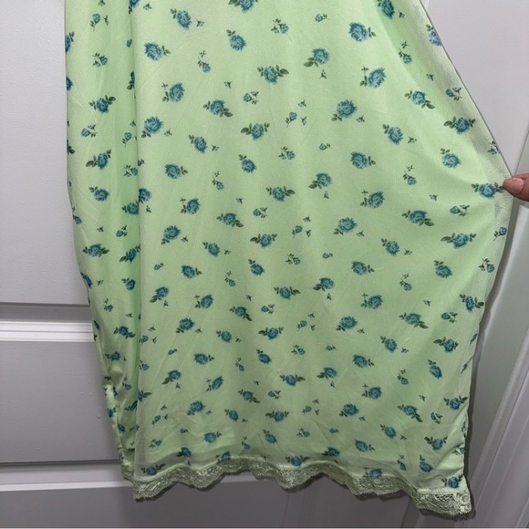 NWT Target Wild Fable Green Spring Floral Mini Dress - Picture 3 of 5